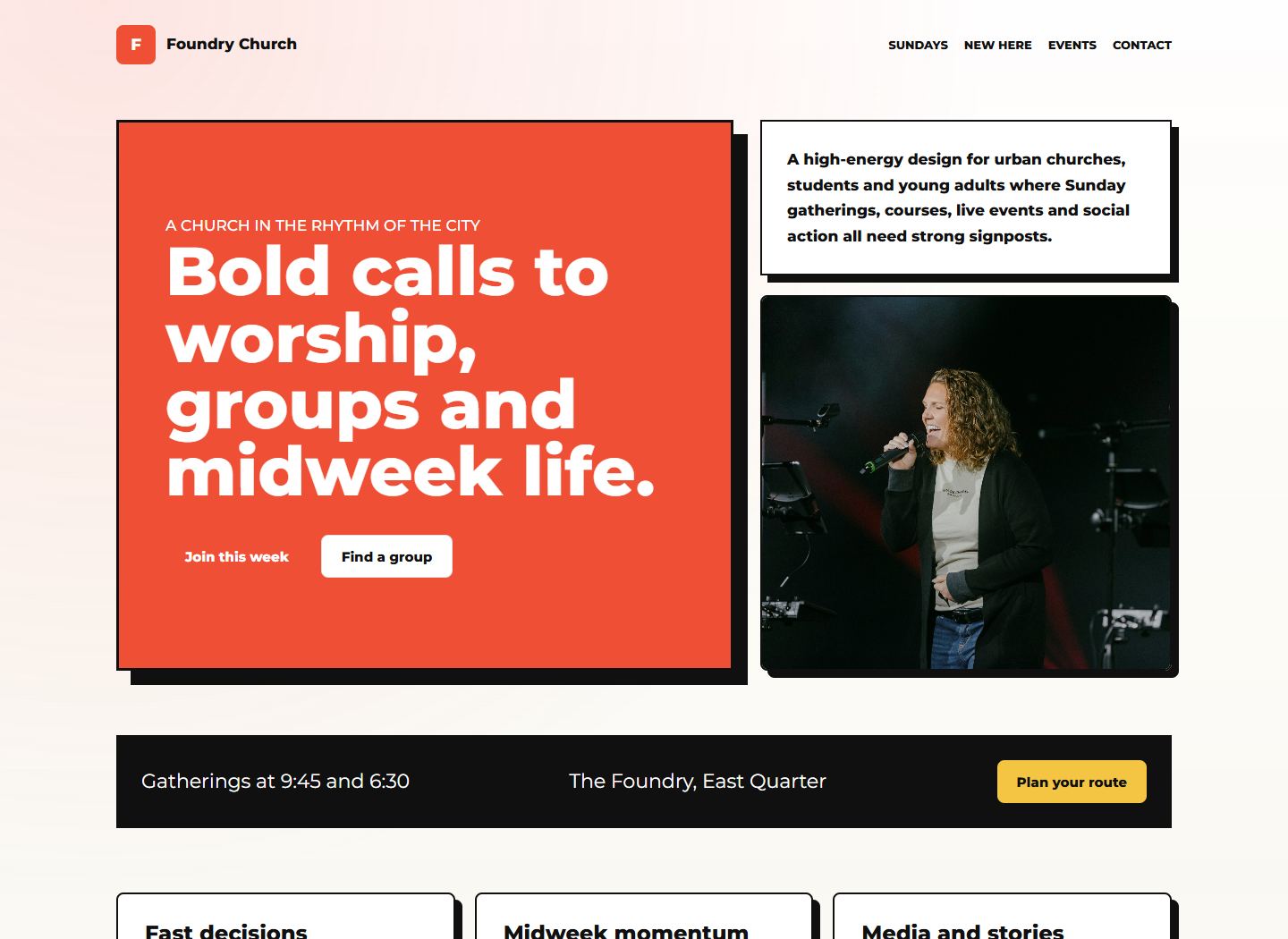 City Gathering demo homepage screenshot
