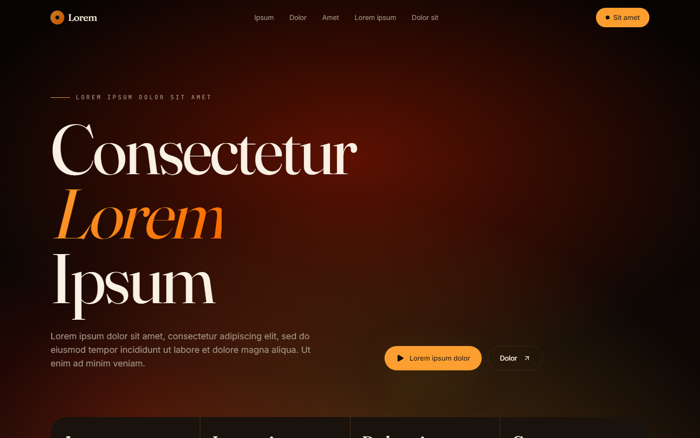 Ember demo homepage screenshot